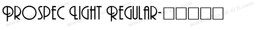 Prospec Light Regular字体转换